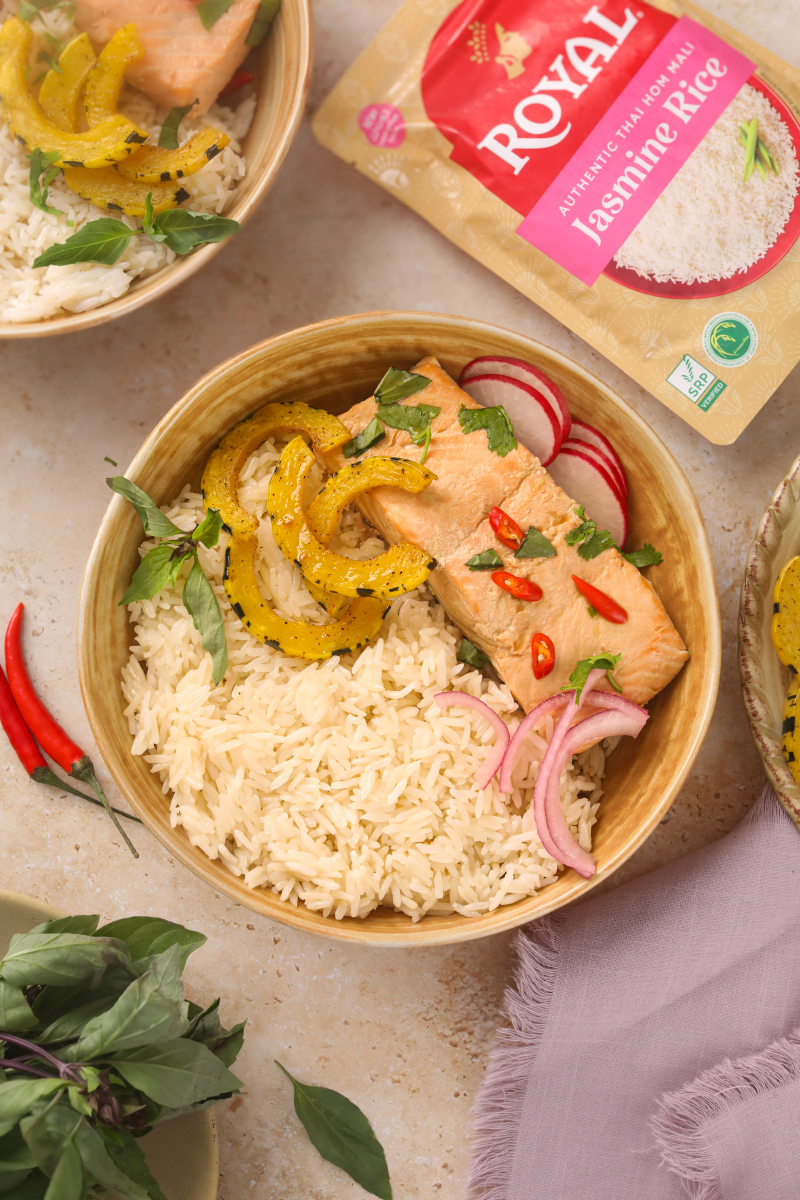 Lemongrass & Ginger Salmon with Jasmine Rice