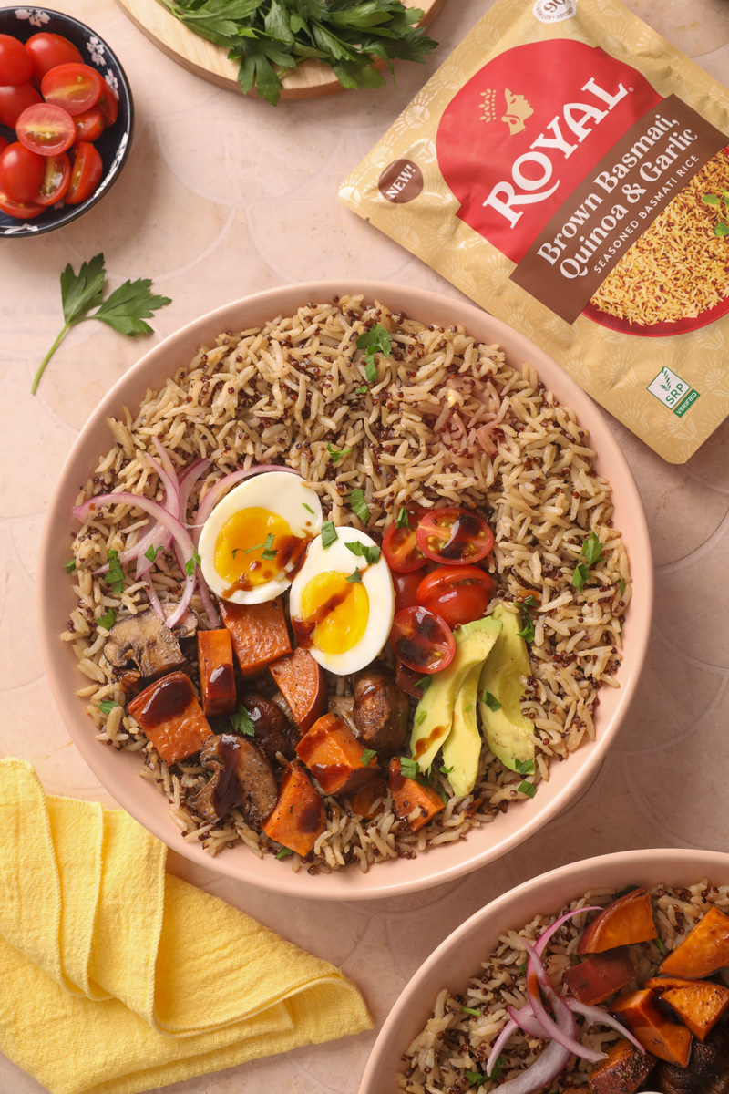Hearty Grain Bowl with Soft Eggs