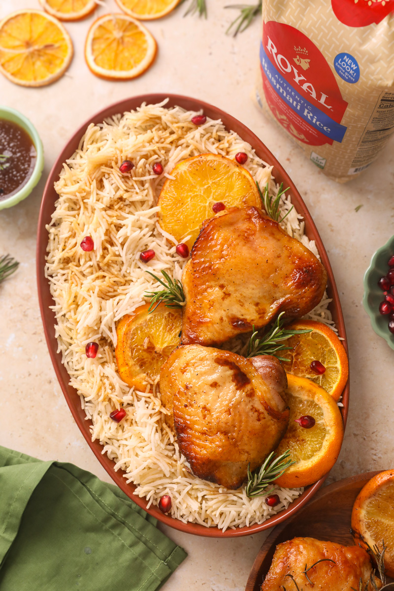 Orange-Rosemary Roast Chicken & Basmati