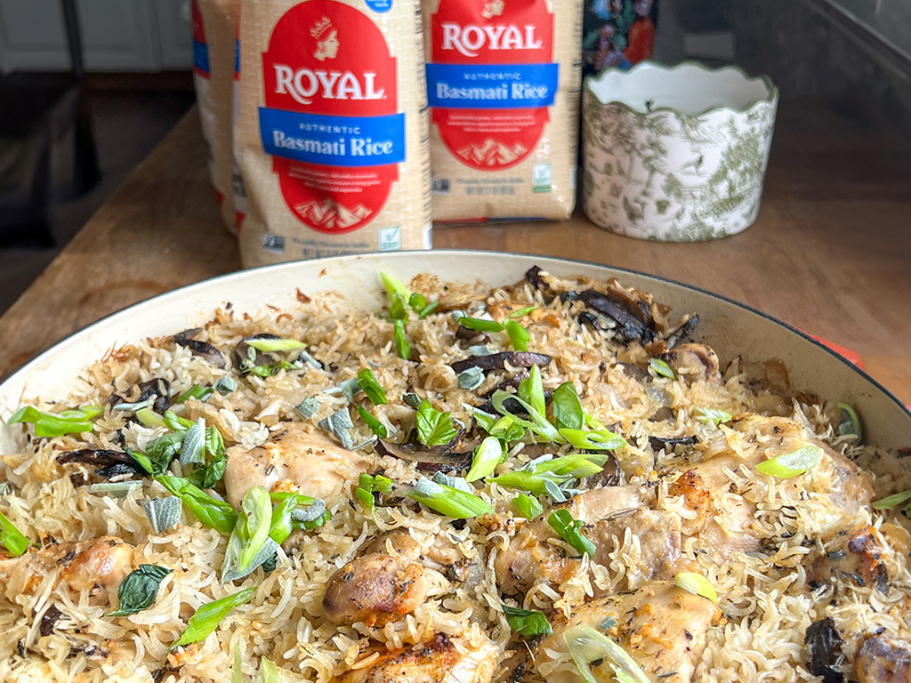One Pot Herbed Roasted Chicken & Rice
