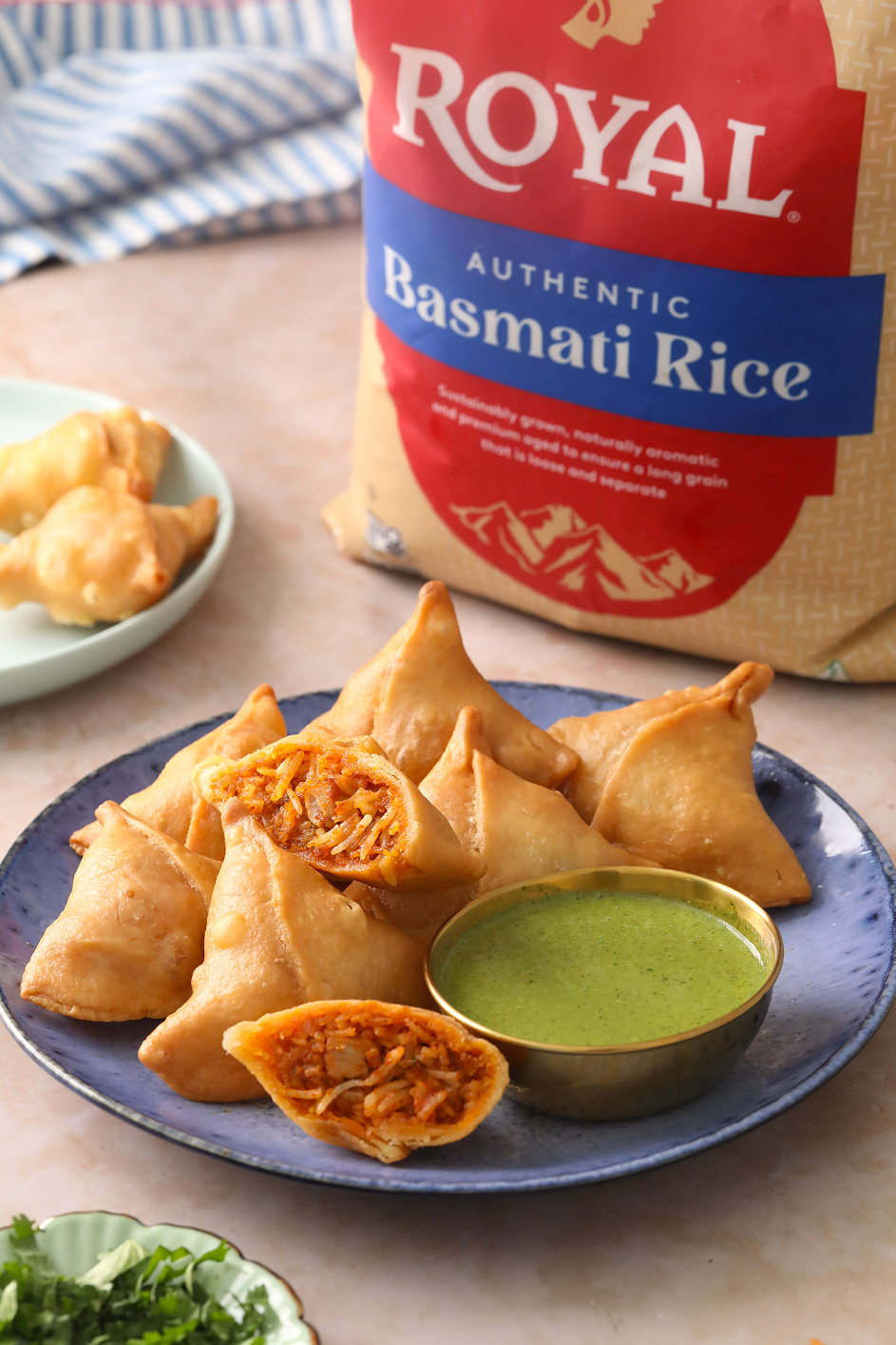 Chicken Tikka Rice Samosa Bites