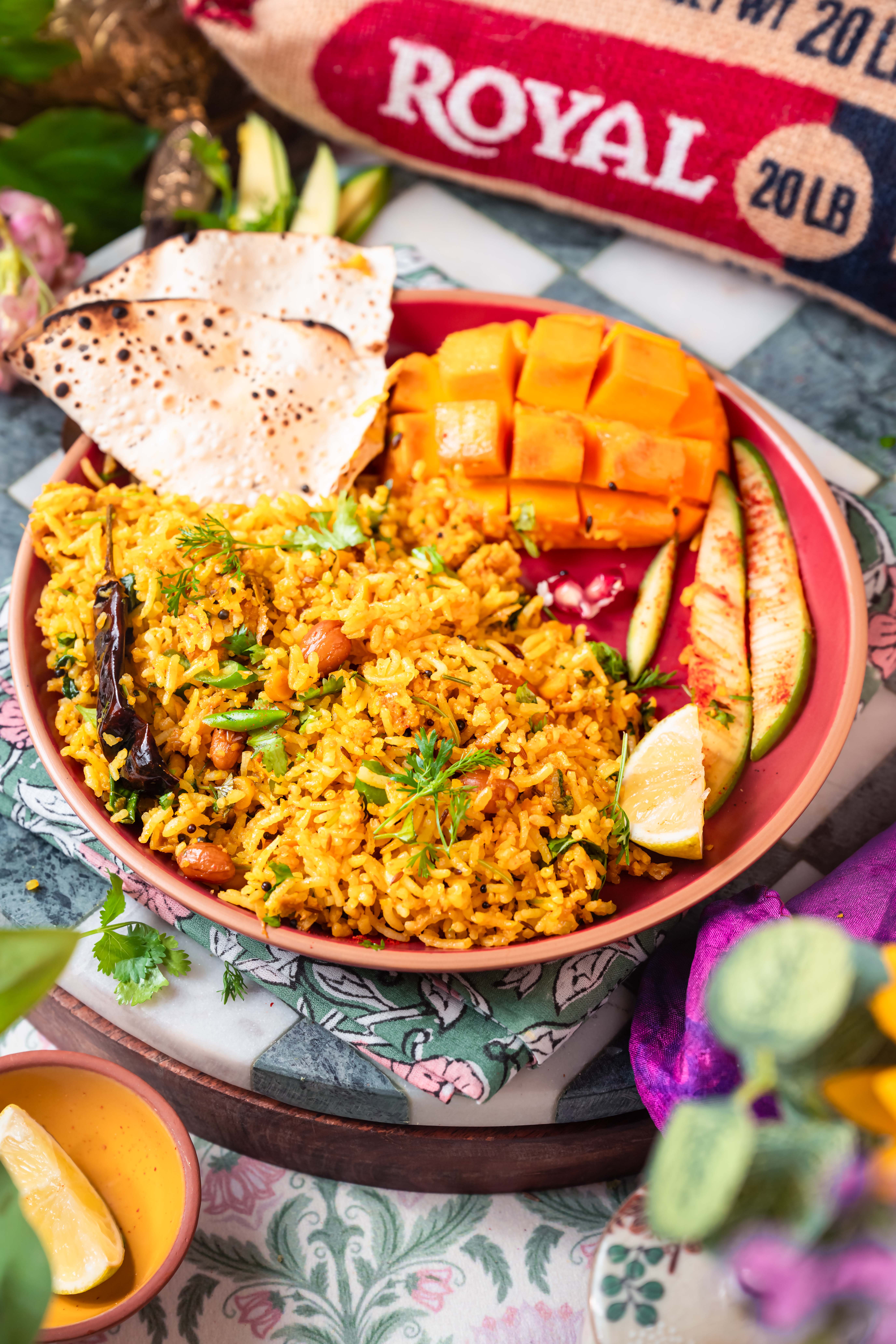 Maharashtrian-Style Kairi Chana Dal Bhaat