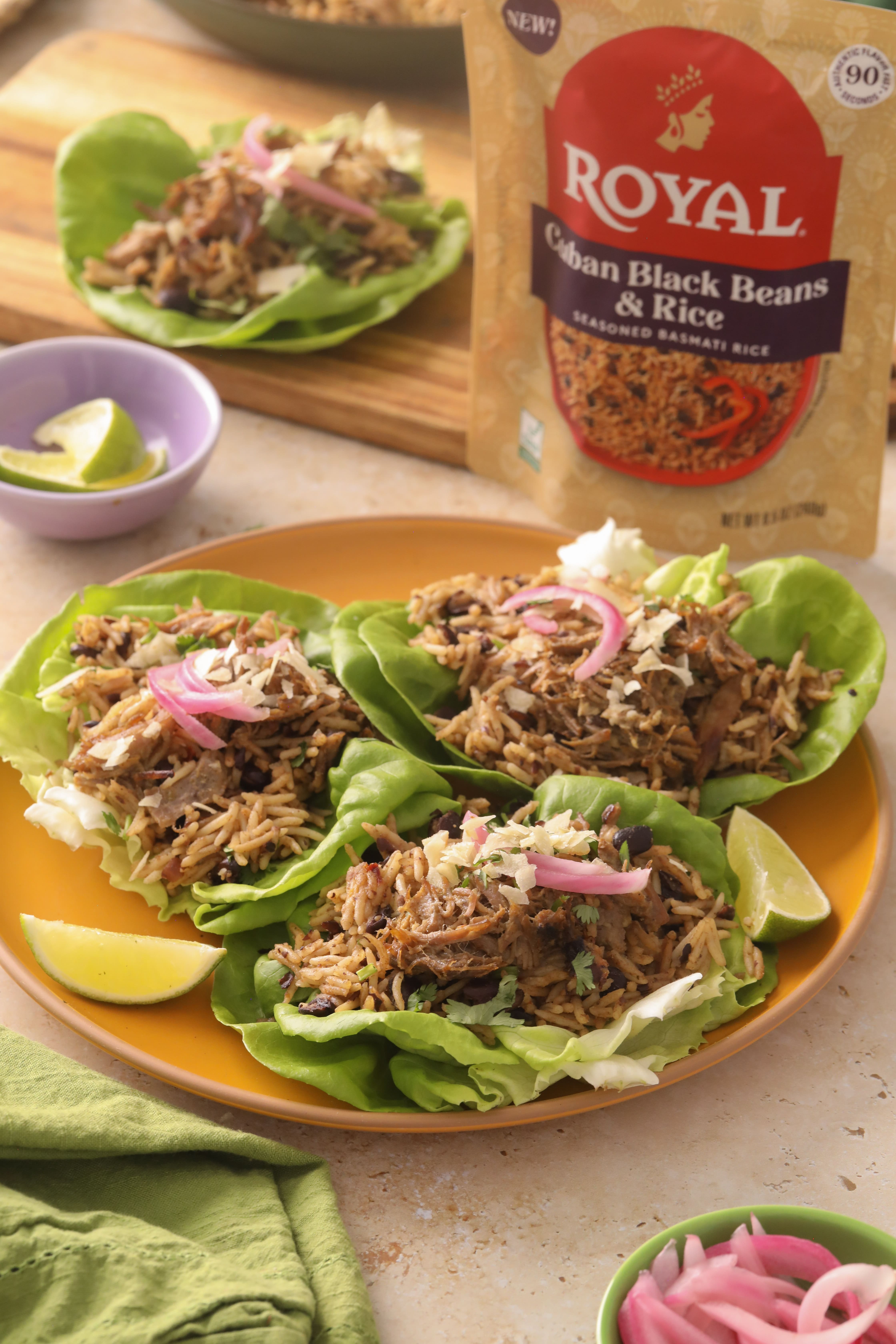 Lechon Mojo Rice Lettuce Cups